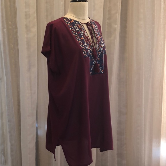 NWT Vintage Dressing Embroidered Poncho Top - Picture 5 of 6